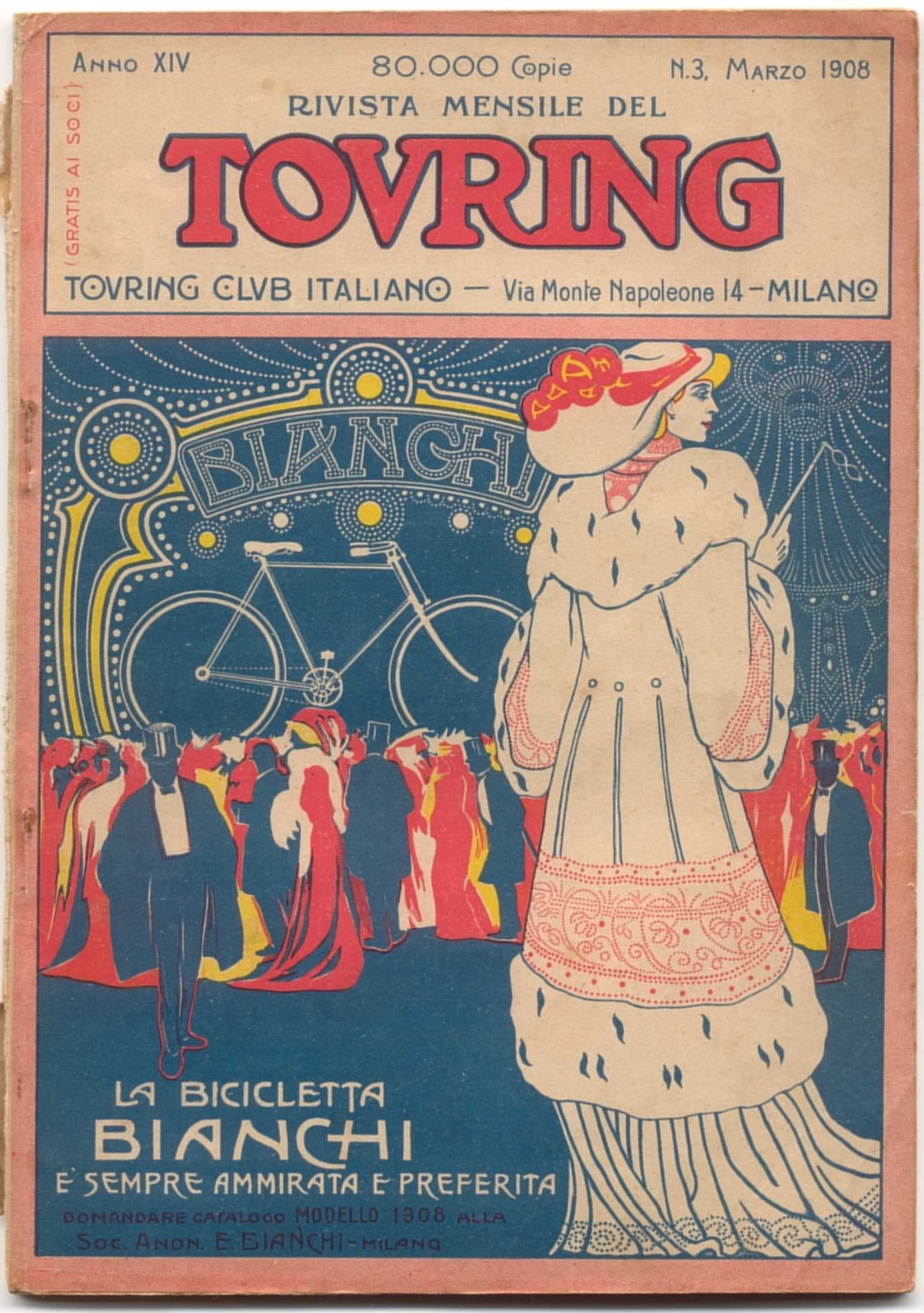 Rivista Mensile, marzo 1908: una copertina di Umberto Boccioni