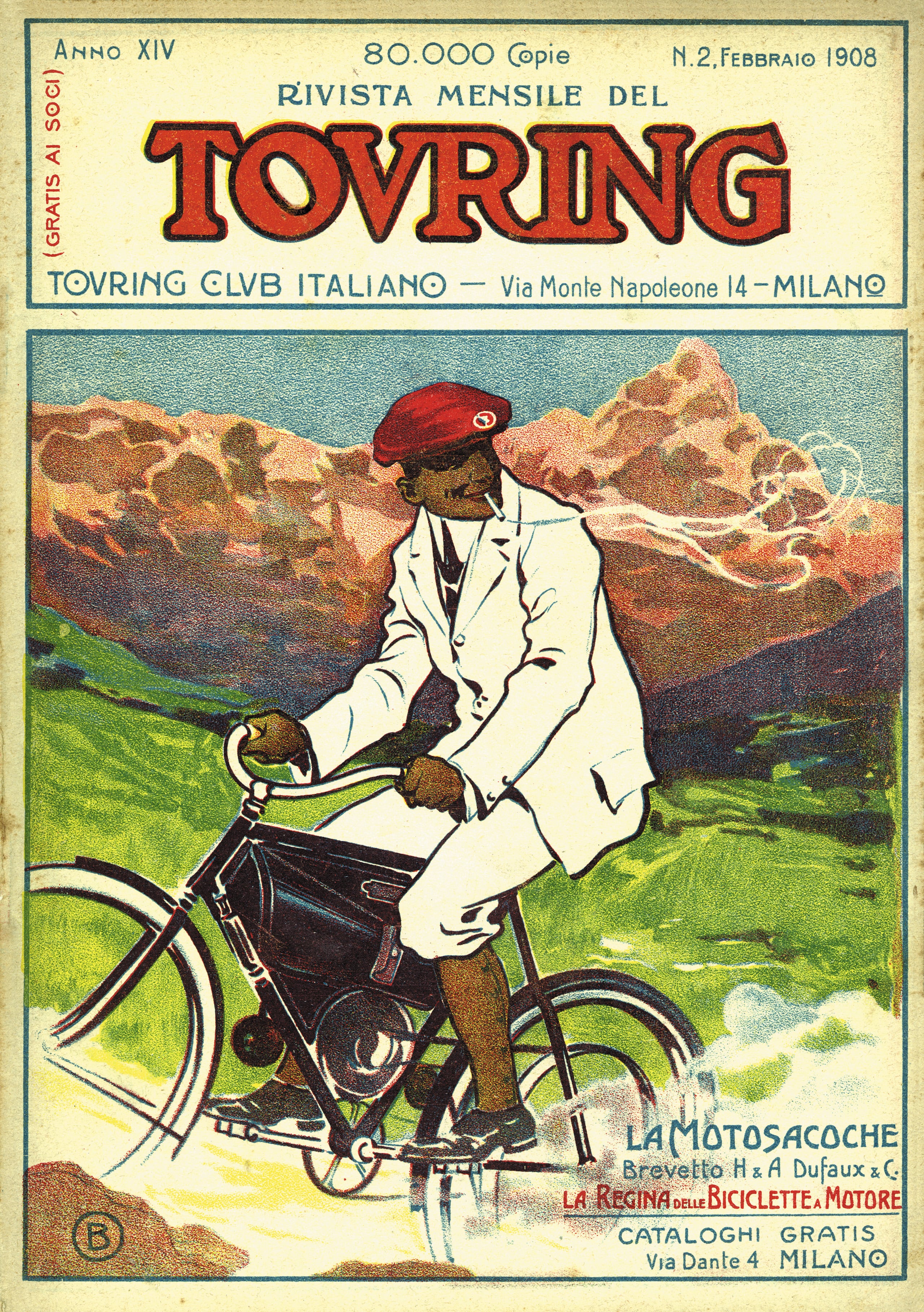 La copertina della Rivista Mensile, febbraio 1908