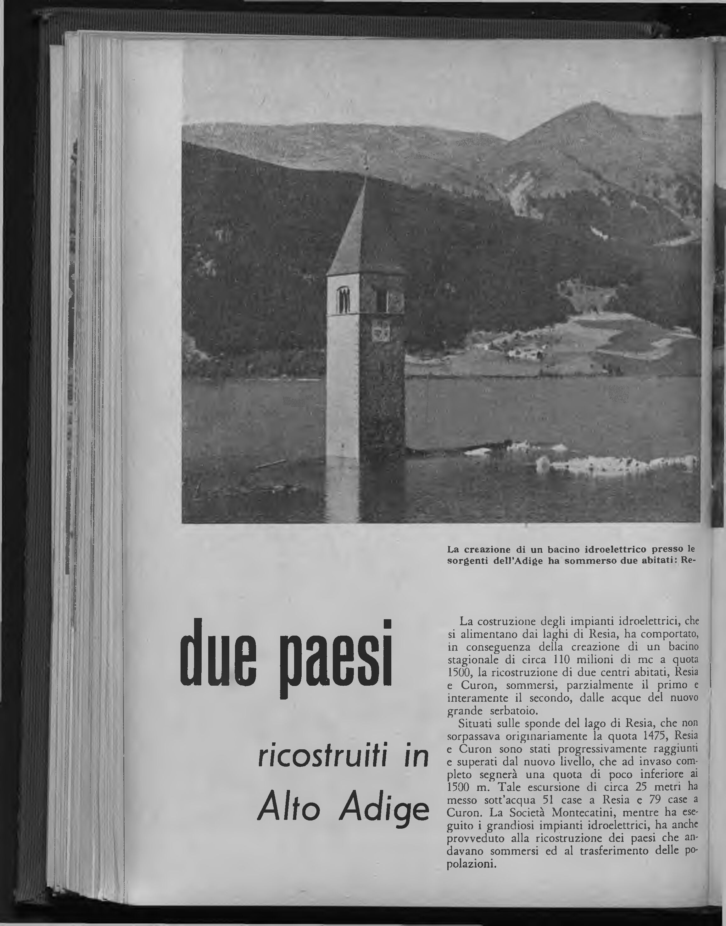 "Due paesi ricostruiti in Alto Adige", Vie d'Italia, aprile 1951
